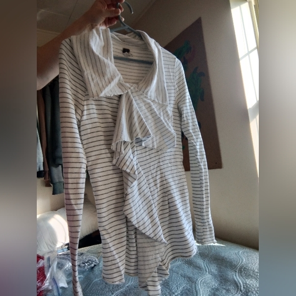 Free People We The Free Ebb & Flow Striped Zipped Cardigan Size Small - Picture 3 of 5